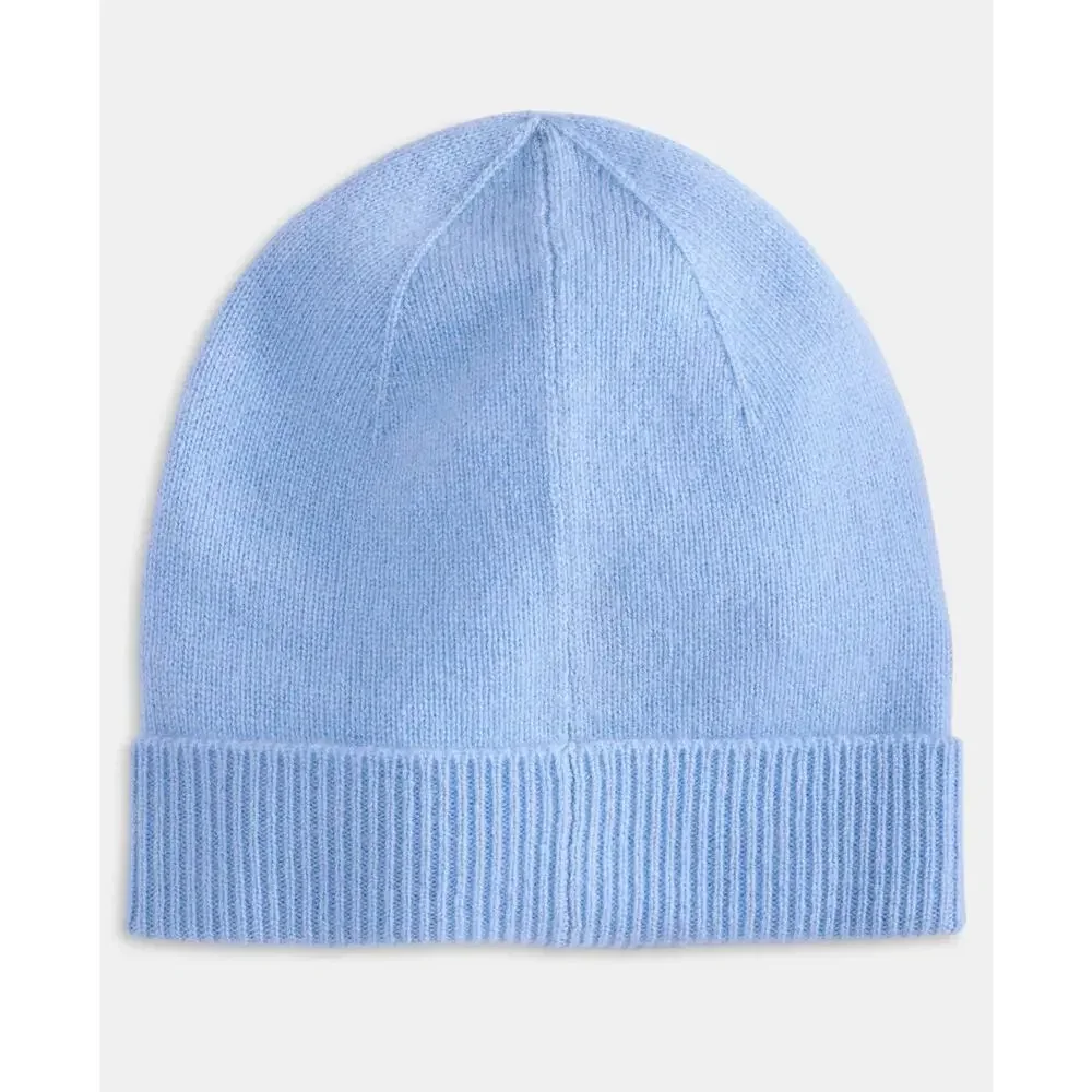 NWT Charter Club 100% Cashmere Cuffed Beanie Soft Blue Women's One Size $79 MSRP